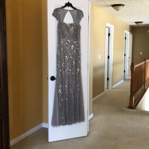 Adrianna Papell long beaded gown